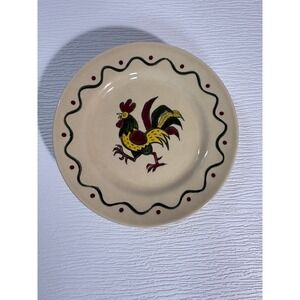Vintage Metlox Poppytrail Provincial Rooster Salad Plates Set of 4 CA S0052